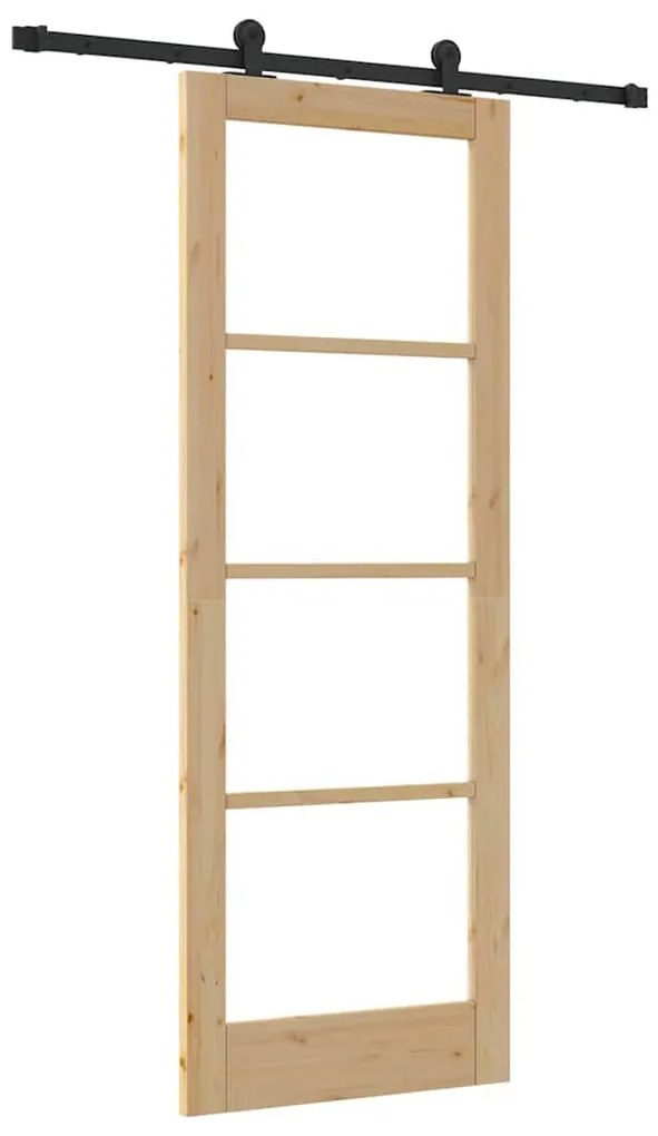 Csúszó Ajtó ORKDAL Barna 78 x 211 cm Fa és fém
