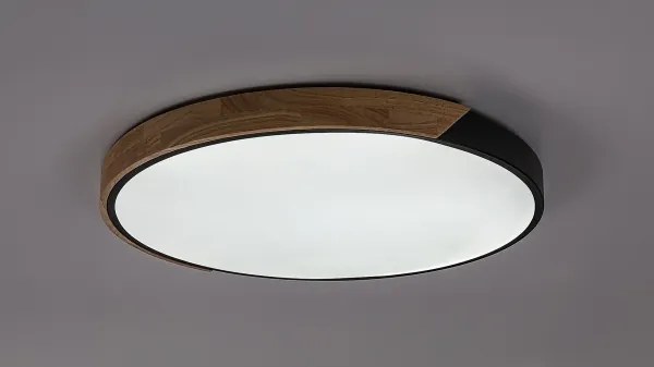 Rabalux 71418 - LED mennyezeti lámpa MAPLE2 42W/230V 3000/4000/6500K fekete/tölgy átm. 61 cm