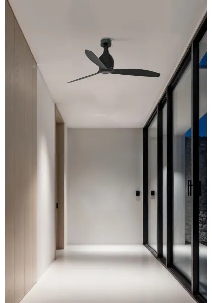 FARO 32030 - Mennyezeti ventilátor MINI ETERFAN fekete átm. 128 cm + távirányítás