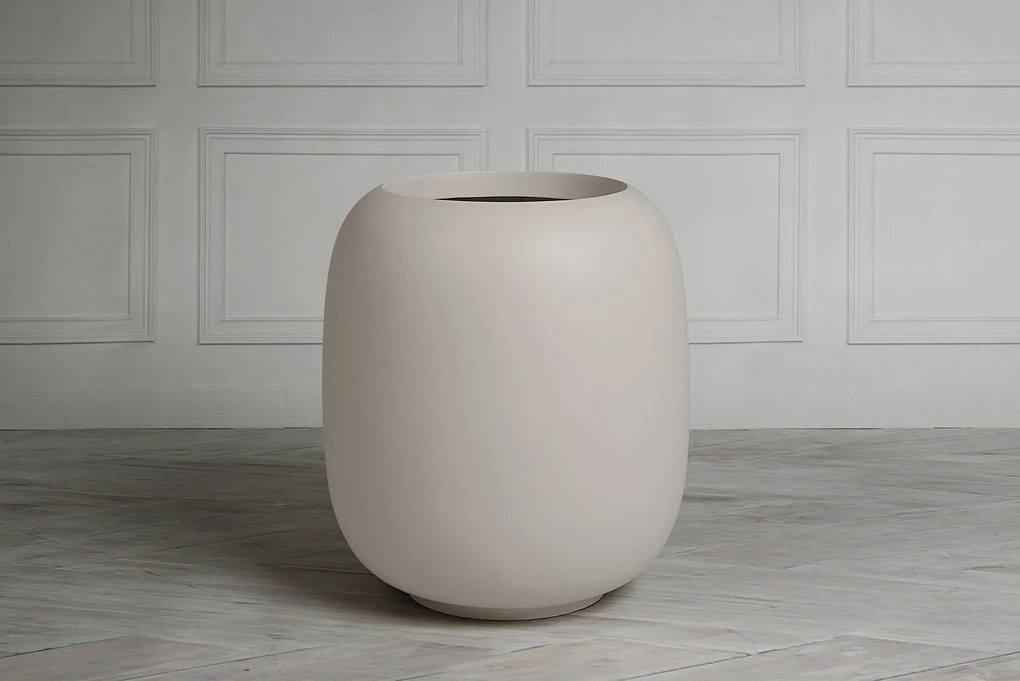 Pottery Pots Gömb virágcserép, selymes fehér, többféle méretben - Fazekas edények méret: S - ⌀ 43,6, h. 48,3 cm
