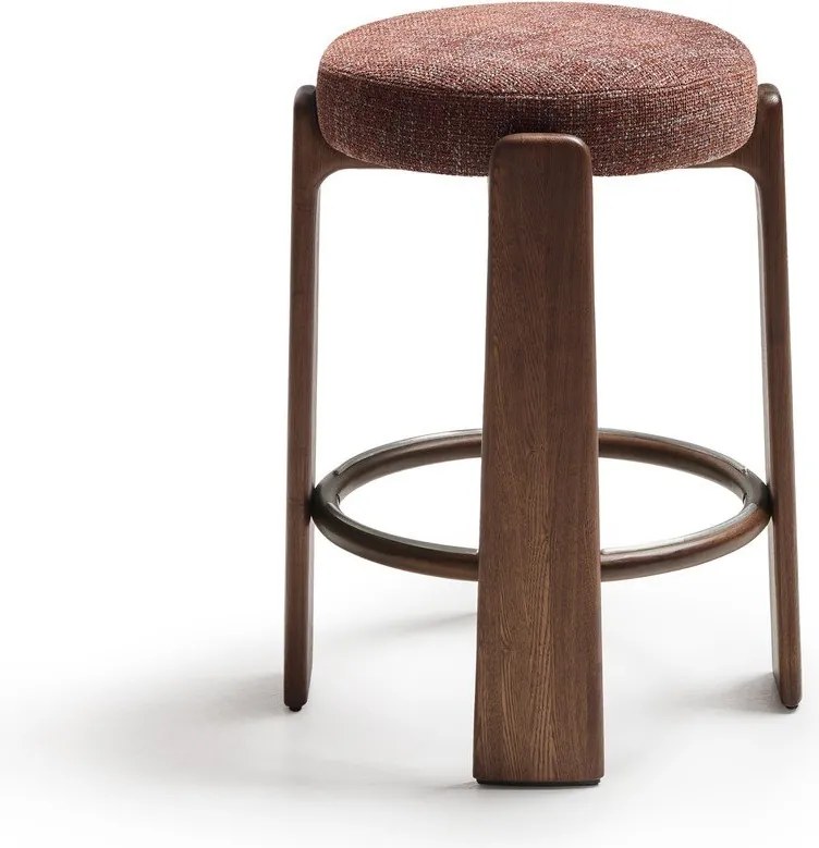 Barna-sötét natúr színű kőrisfa bárszék (ülésmagasság 65 cm) Granite – Kave Home