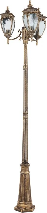 MAYTONI O414FL-03GB FLEUR Kandeláber Antik bronz, Fekete, Arany E27 IP44
