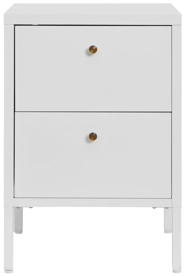 Dalby fiókos szekrény, 2 fiók, acél, fehér 40x40x59,5 cm
