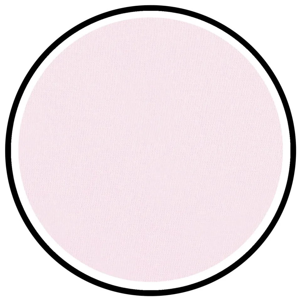 Világos rózsaszín gumis jersey lepedő 90x200 cm Amber – Restilo