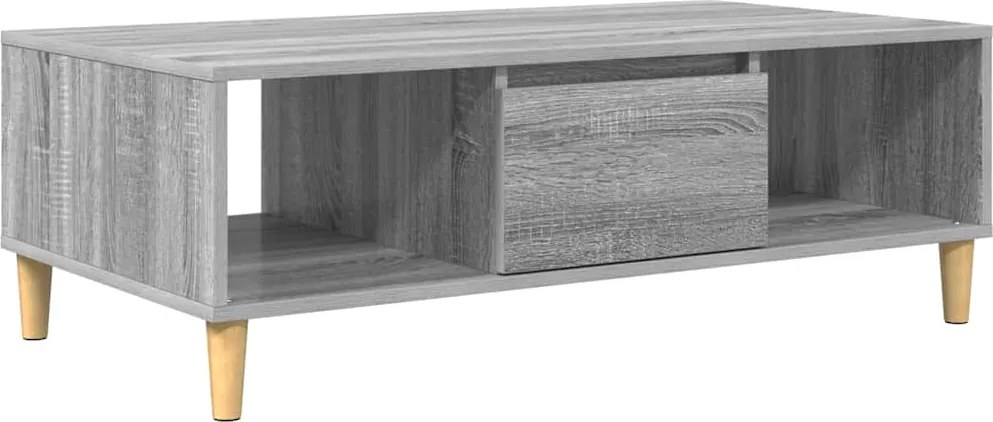 vidaXL Dohányzóasztal Szürke Sonoma 102 x 55 x 35 cm Faanyag