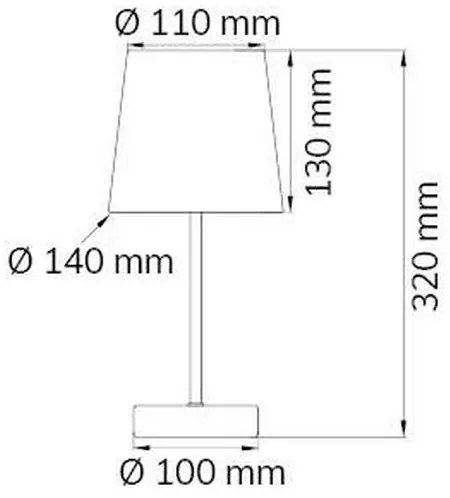 Wofi 832401060000 - Asztali lámpa CESENA 1xE14/42W/230V fehér