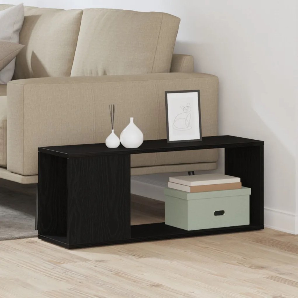 TV állvány, fehér, 80x24x32 cm, mérnöki fa