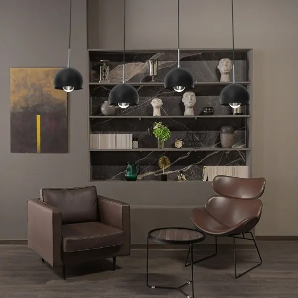 Csillár zsinóron COOL 4xE27/60W/230V fekete