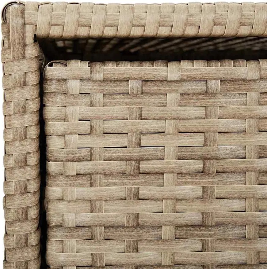 vidaXL bézs polyrattan kerti tárolószekrény 55 x 59 x 69 cm