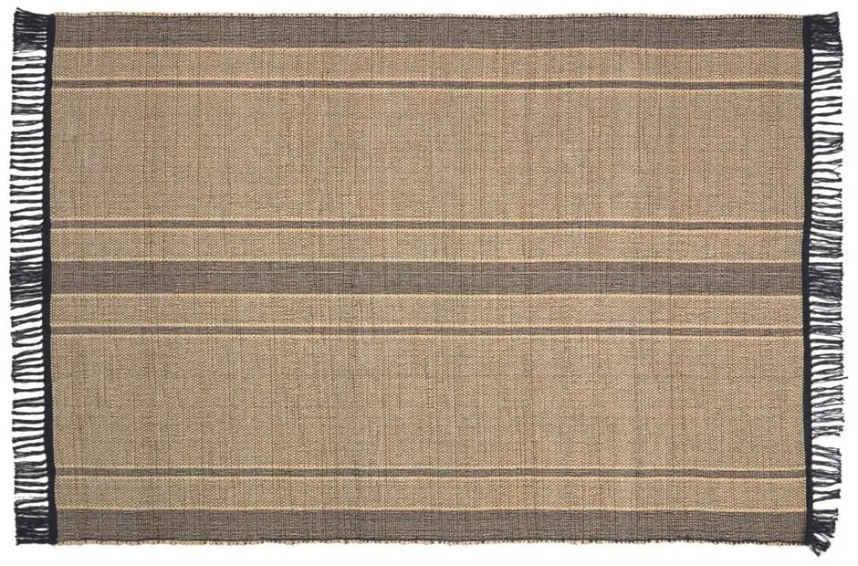 Fekete-natúr színű kétoldalas tengerifű szőnyeg 160x230 cm Brunilda – Kave Home