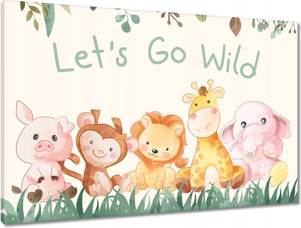 Vászonkép 90x60 Lets go wild Aranyos állatok