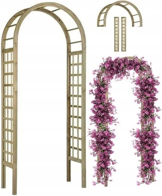 Kerti pergola fa rózsa 90x220 cm