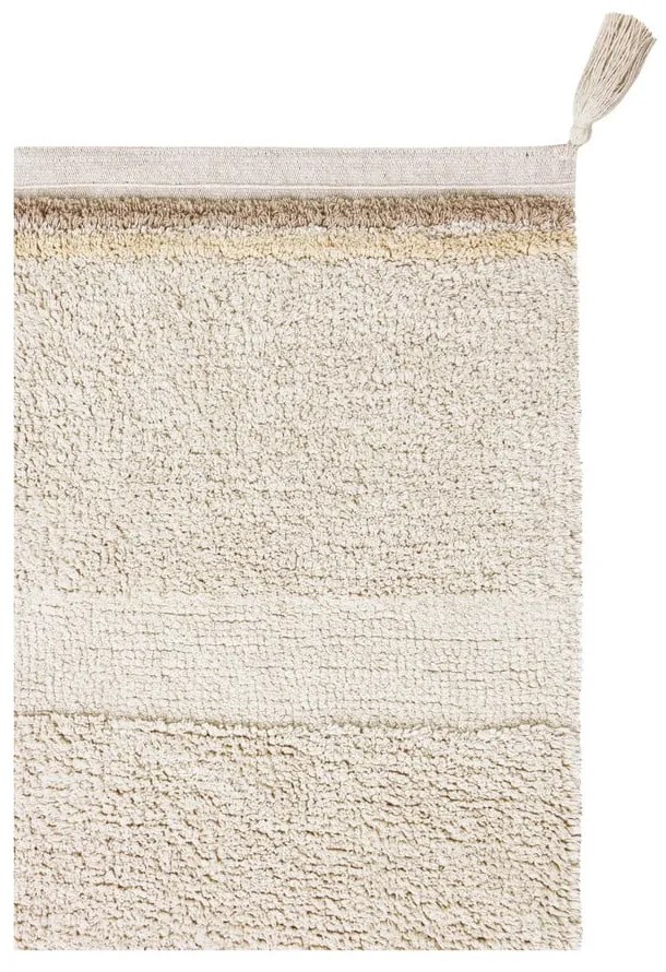 Krémszínű mosható kézi szövésű pamut szőnyeg 200x300 cm Bloom Natural – Lorena Canals