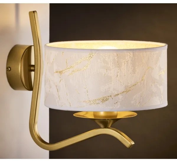 Jupiter 2111 - KASZMIR fali lámpa 1xE27/15W/230V fehér/arany/márványmintás
