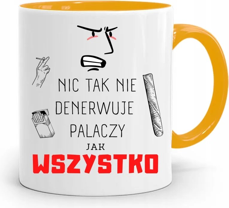 Dohányosoknak 420 Cbd Bögre Sárga Ajándék fényképes nyomtatással