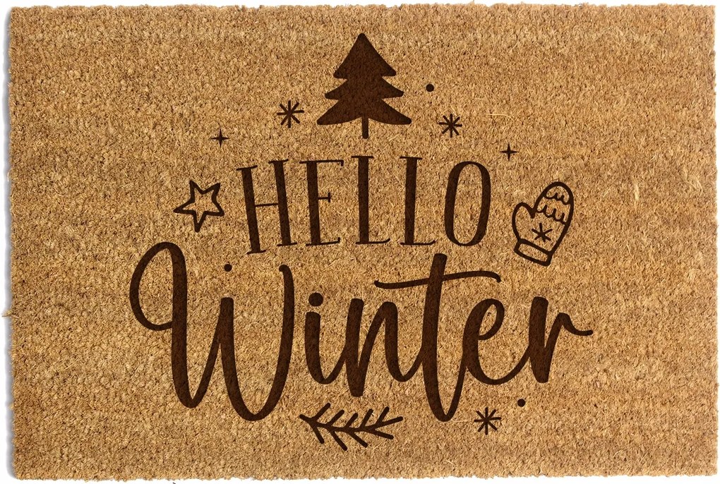 Lábtörlő Ajtó Alá Hello Winter 40x60cm