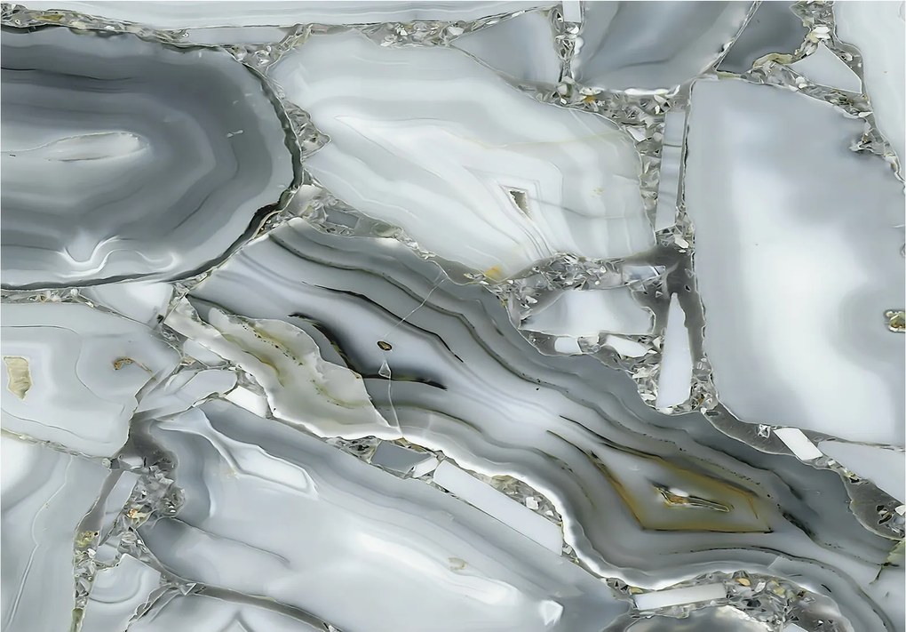 Fotótapéta Márvány Achát Szürke-Bézs Kő Elegancia 208x146 természet +ragasztó