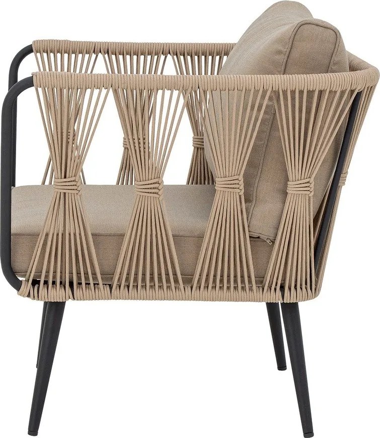 Bézs párnázott kerti fotel Pavone – Bloomingville