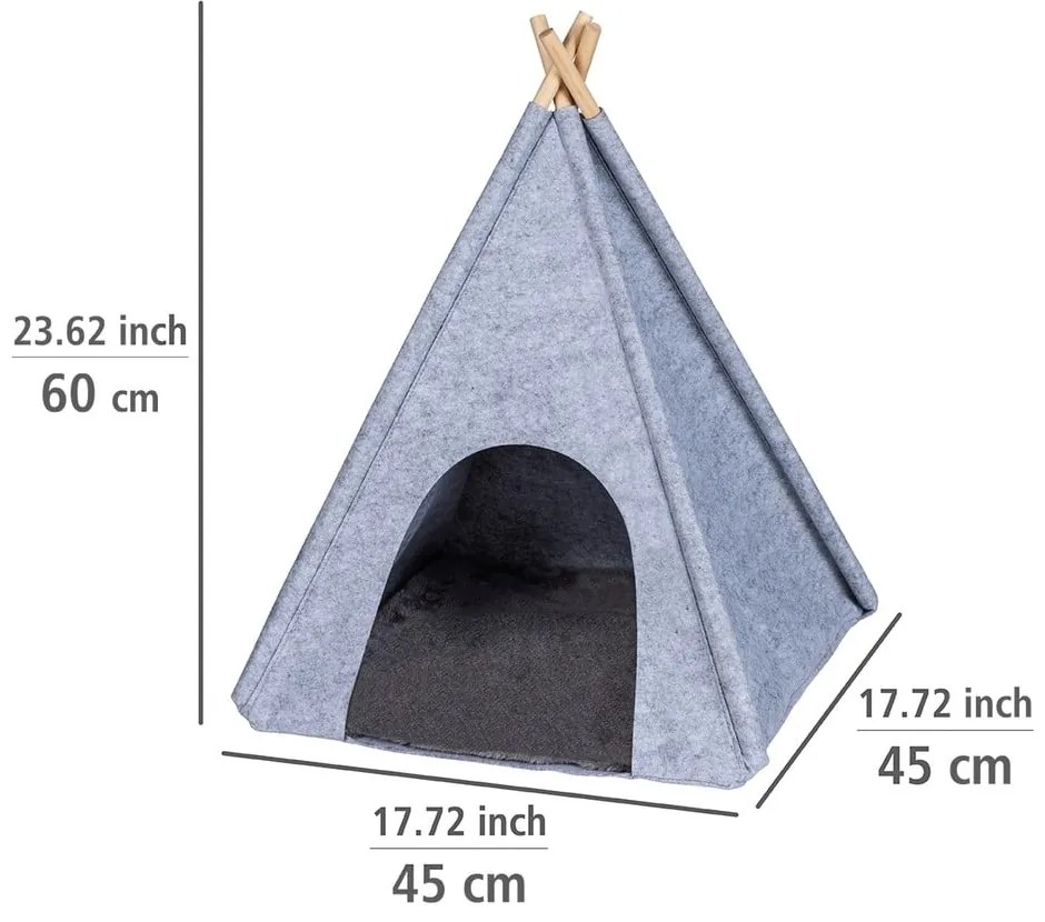 Világosszürke teepee sátor kisállatoknak - Wenko