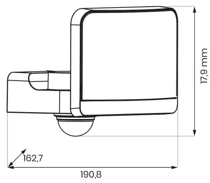 LED-reflektor mozgás- és alkonykapcsolóval DAVOS LED/30W/230V IP54 fehér