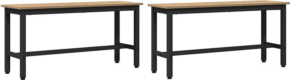 vidaXL Étkező pad 2 pcs Artisan tölgy 100 x 32,5 x 48,5 cm