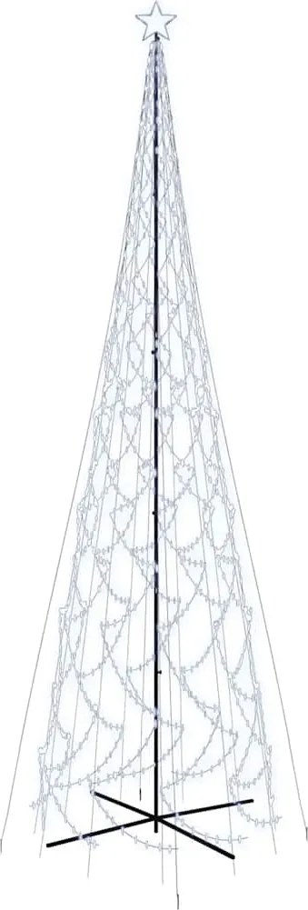 vidaXL kúp alakú karácsonyfa 3000 hideg fehér LED-del 230 x 800 cm