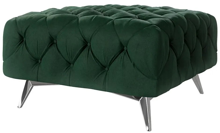 Sötétzöld bársony lábtartó Chelsea – Ropez