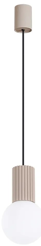 Szürkésbarna függőlámpa üveg búrával ø 12 cm Orbital – Sollux