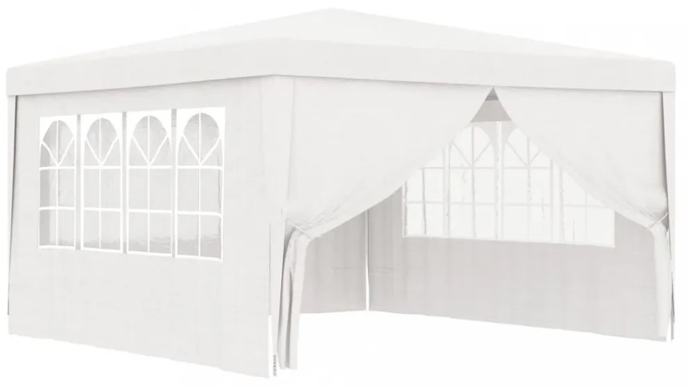 fehér rendezvénysátor oldalfalakkal 4 x 4 m 90 g/m²