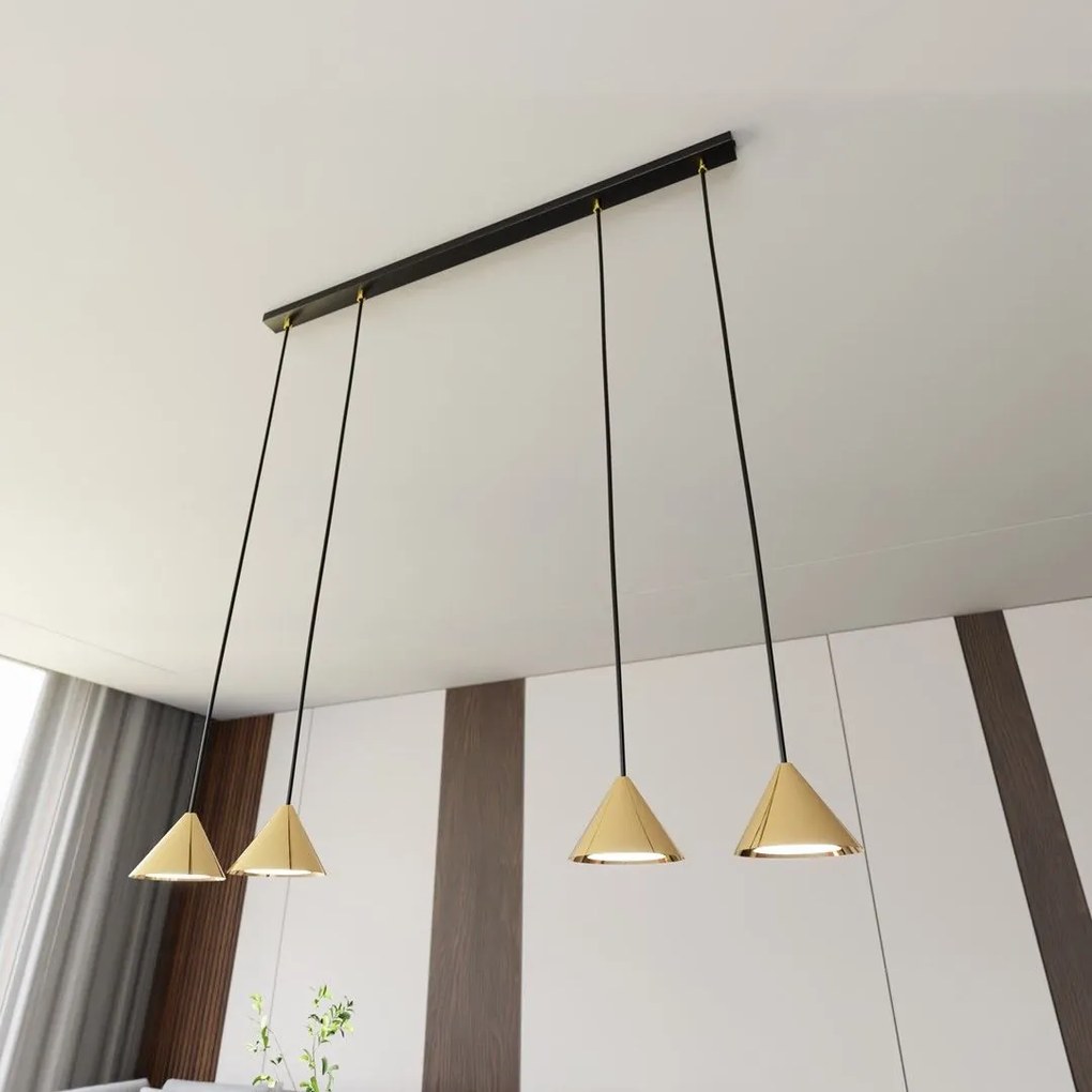 Emibig modern függeszték elit fekete arany emi1329/4