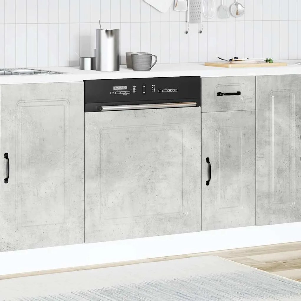 mosogatógép panel Kalmar beton szürke 60x1,5x67 cm műanyag fa