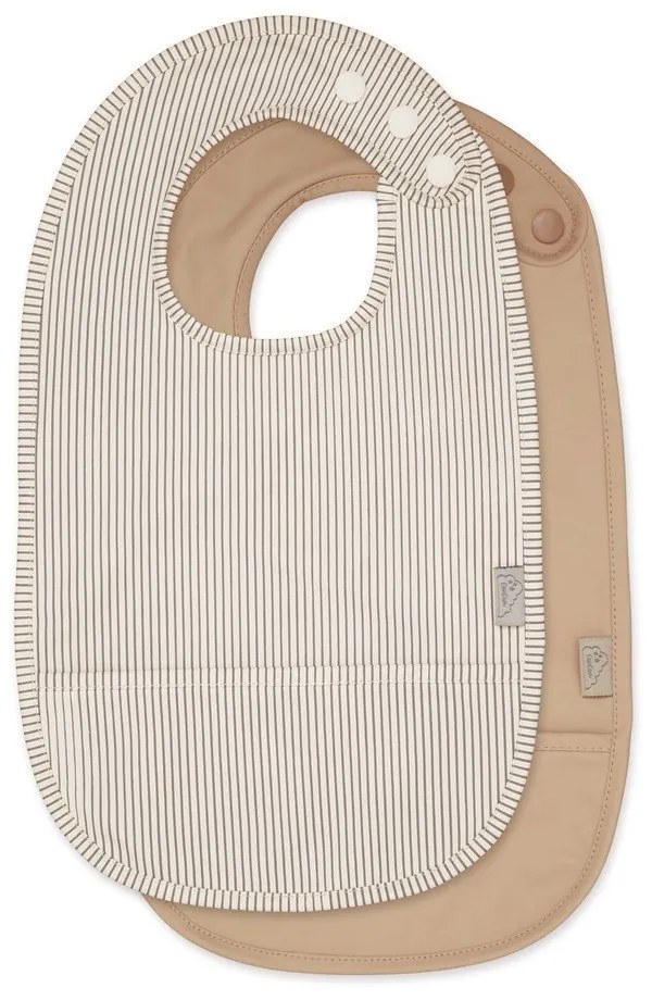 Bézs előke szett 2 db-os Classic Stripes Camel – Cam Cam Copenhagen