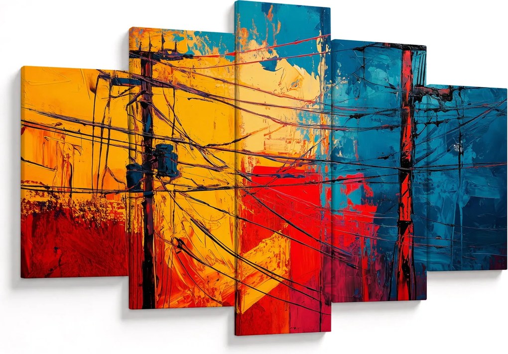 Kép - Absztrakt elektromos vezetékek (150x105 cm)