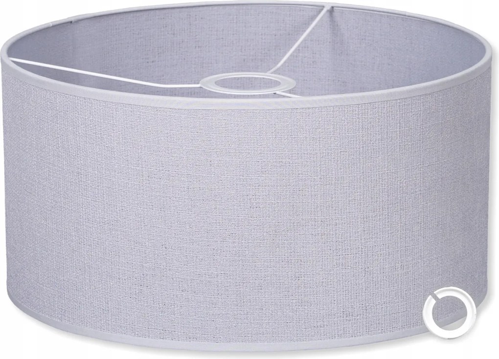 Klasszikus Lámpaernyő Henger Lámpabúra Szürke Anyag 35 20 cm