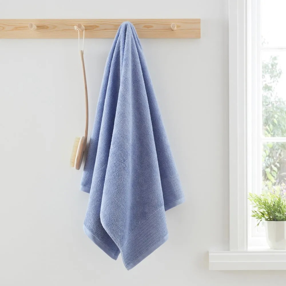 Kék frottír egyiptomi pamut fürdőlepedő 70x120 cm – Bianca