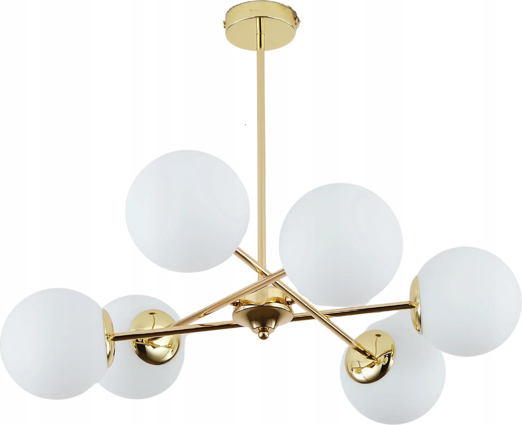 Függőlámpa Mennyezeti Csillár Gömbök arany Modern Led tej