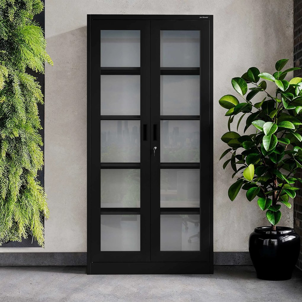 AMELIA vitrin 900 x 1850 x 400 mm, fekete