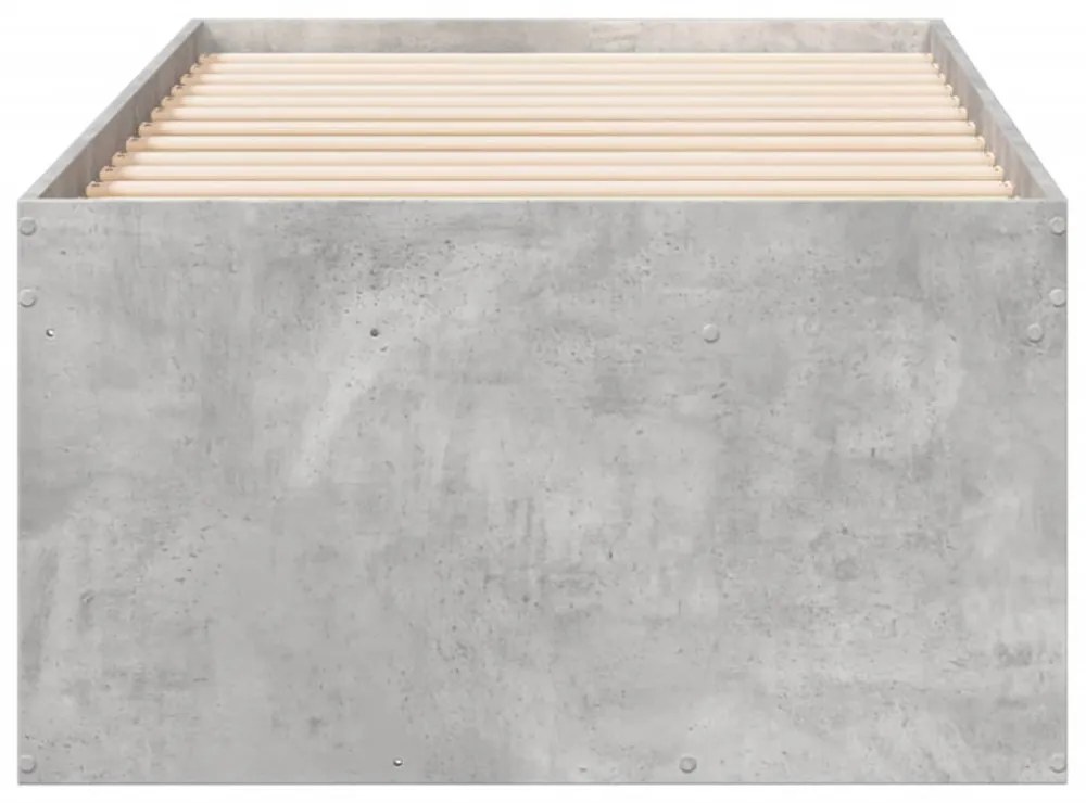 betonszürke kanapéágy fiókkal matrac nélkül 90x190 cm