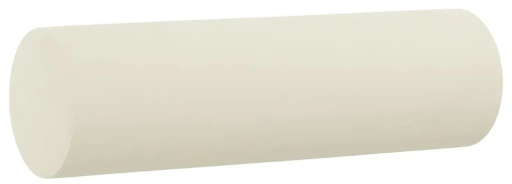 2 db krémszínű bársony díszpárna Ø15x50 cm
