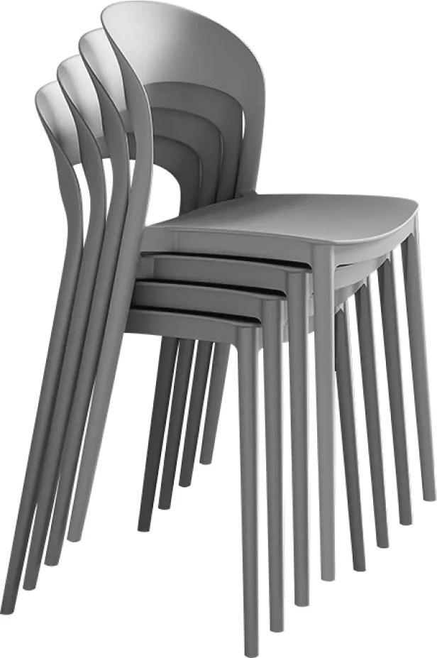 Rakásolható szék, szürke, RADANA NEW