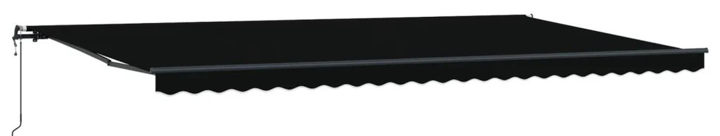 Automatikus Behúzható Napellenző Fekete 600x300 cm