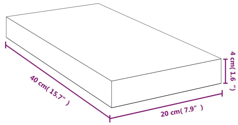 bambusz fali polc 40x20x4 cm