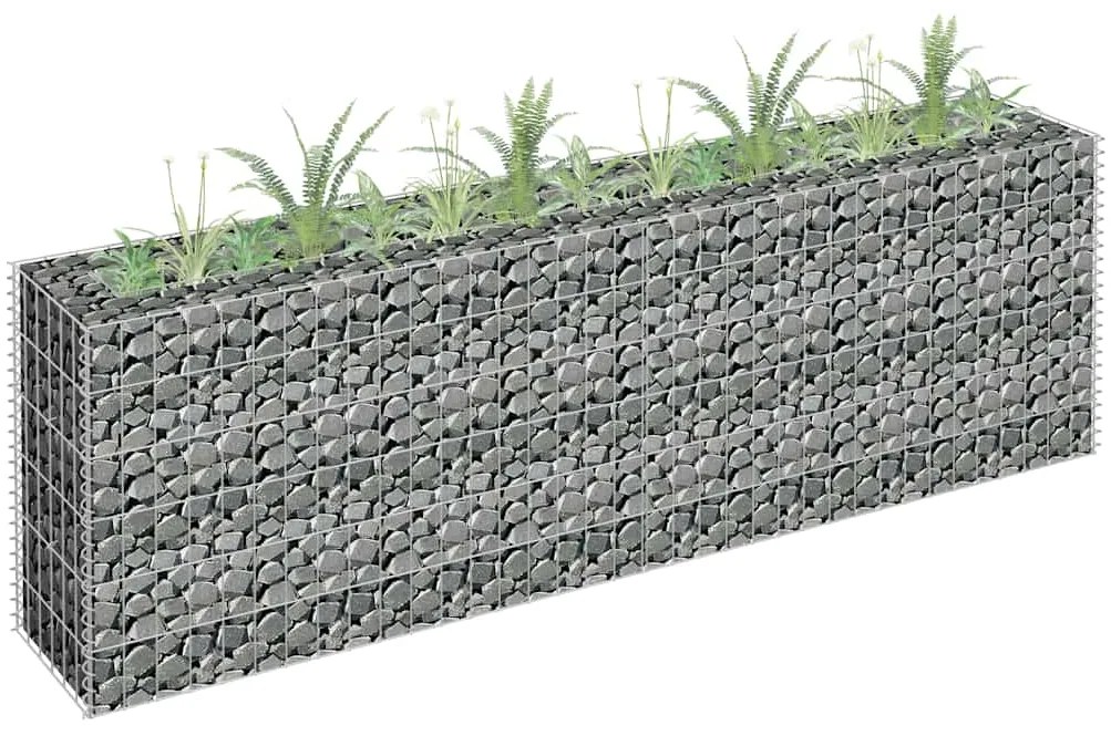 vidaXL horganyzott acél gabion magaságyás 180 x 30 x 60 cm