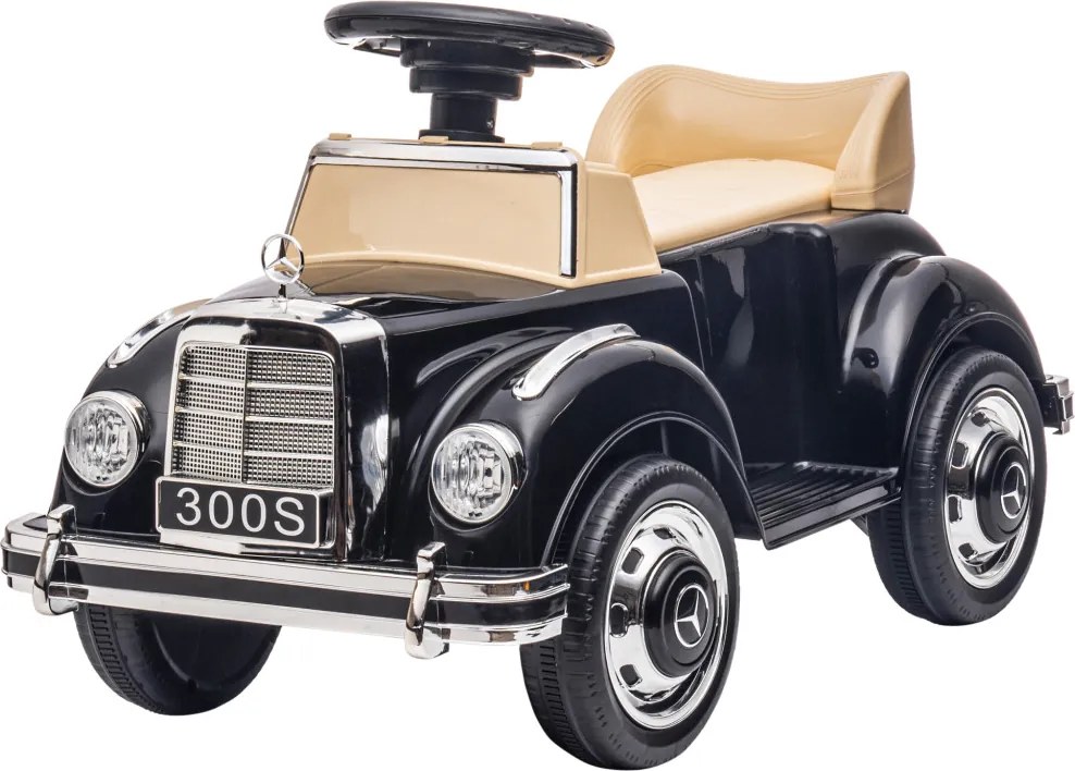 AIYAPLAY Gyermekeknek való Utazóautó, Mercedes Benz Design 300 S, Fekete