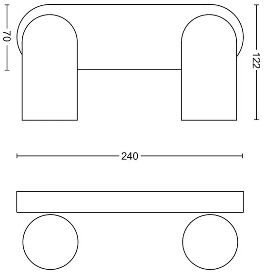 Philips 50582/31/PN - Spotlámpa MYLIVING PONGEE 2xGU10/5,5W/230V