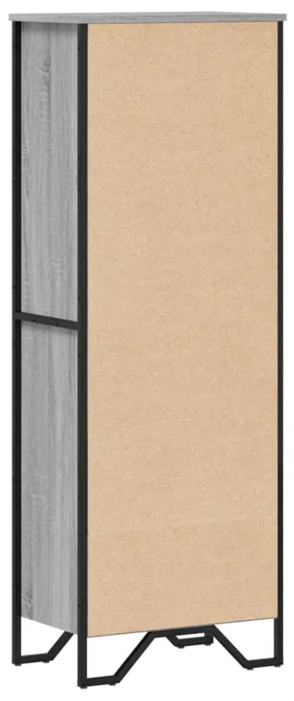 szürke sonoma színű szerelt fa könyvespolc 50 x 31 x 137,5 cm