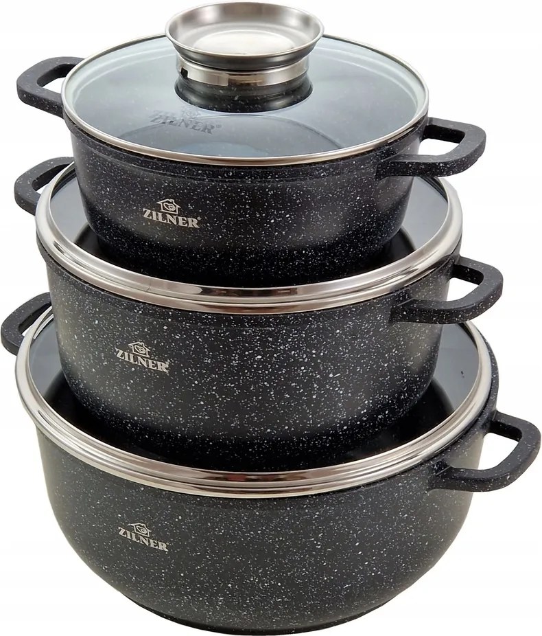 Márvány edénykészlet 6 El Indukciós Gáz Edénykészlet Zilner