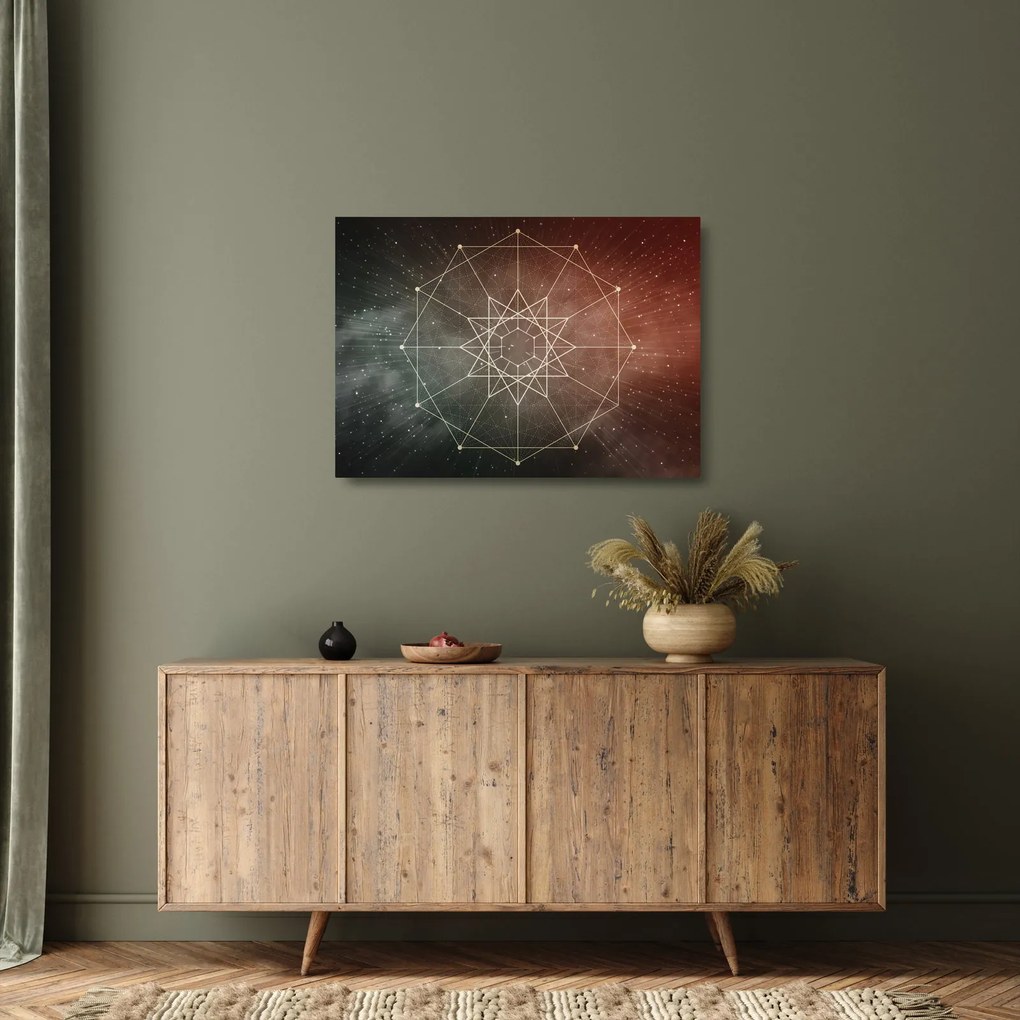 Kép - Kozmikus dodekagram (üvegen) (70x50 cm)
