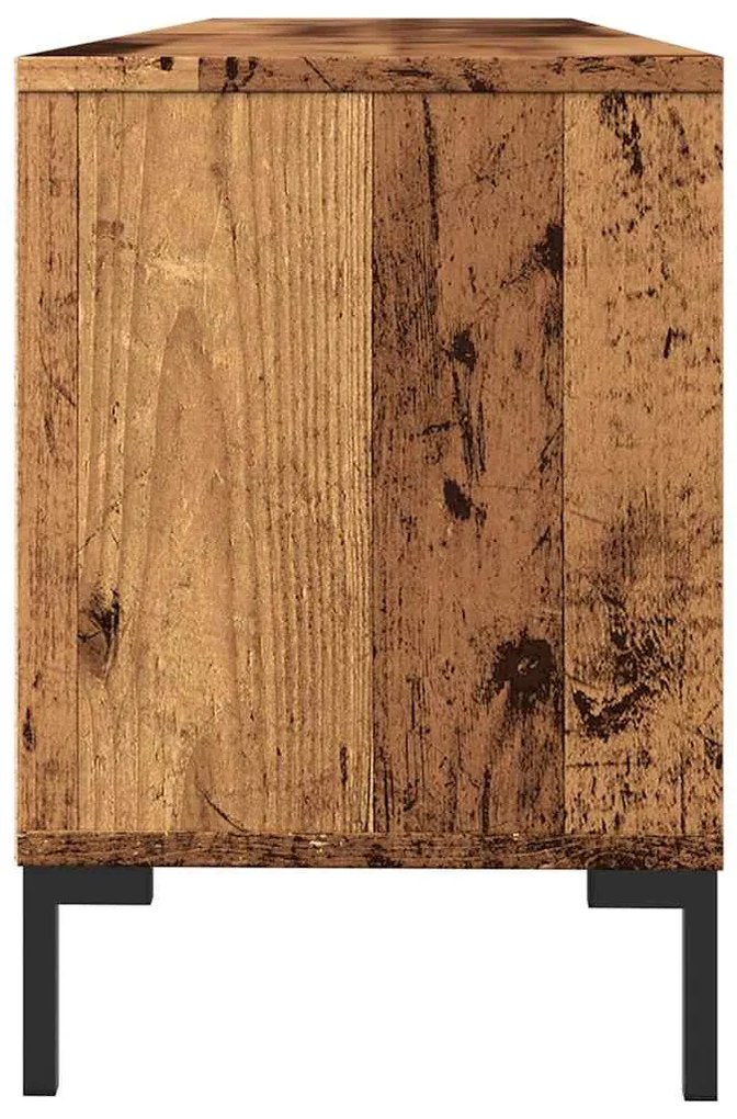 antik fa színű szerelt fa TV-szekrény 150 x 30 x 44,5 cm