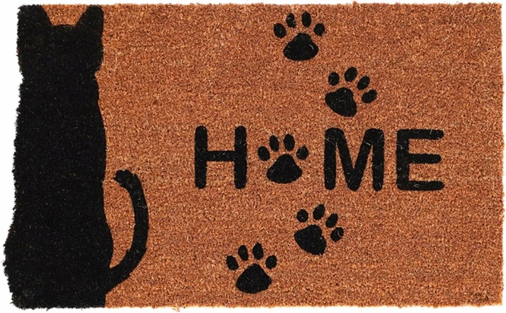 Lábtörlő Kókusz Macska Dekoratív erős kültéri cipő 75x45cm